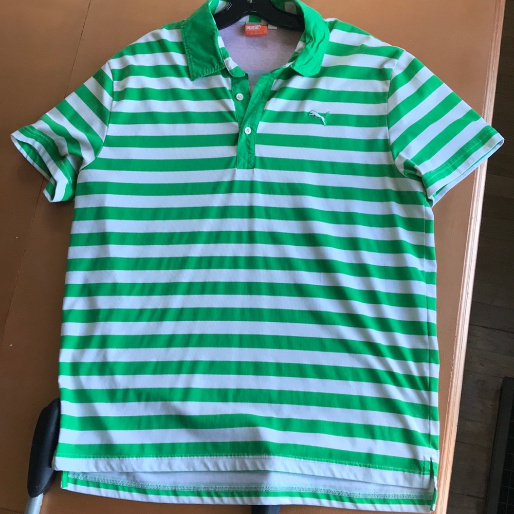 Puma striped golf shirt
